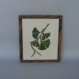 Clay Stamps, Gingko Biloba Ceramic Stamp, Botanical Pattern, Clay