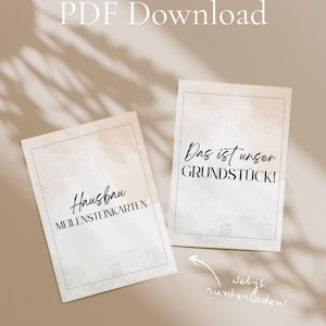 Home Building Milestone Cards – Digital File for Printing | Home Builder Gift | DIY Home Building Memories | Home | Minimalist