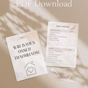 Digital Construction Diary | Our House | The perfect companion for home builders! The best gift for building a house and moving into your own home!
