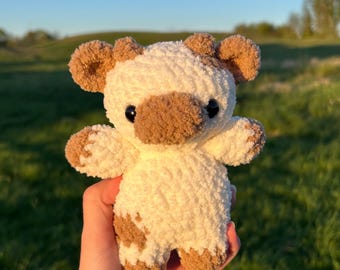 Vaca de peluche tejida a crochet: juguete de peluche hecho a mano (por encargo)