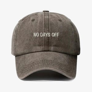 no days off dad hat, embroidered hat, baseball hat, gym inspiration, gym hair, working out, trendy caps
