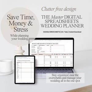 The Master Spreadsheets Digital Wedding Planner