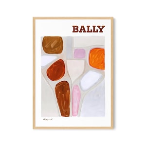 Bally 1971 Print - Bernard Villemot Print - Bally Wall Art, Bally Poster - Fashion Poster - Gifts For Her - Vintage Wall Art