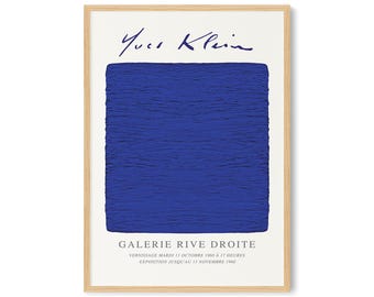 Yves Klein Blue Print - Yves Klein Print - Blue Wall Art - Yves Klein Blue Poster - Abstract Blue Art  - Vintage Exhibition Wall Art