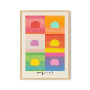 Stampa della serie Sunset - Stampa di Andy Warhol - Arte murale Sunset - Poster del tramonto di Andy Warhol - Pop Art dei tramonti - Arte murale vintage