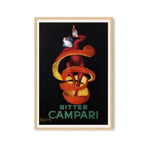 Impressão Bitter Campari 1921 - Impressão de anúncio Campari - Arte de parede Campari Soda, pôster Campari Soda - pôster de anúncio Campari - Arte de parede vintage