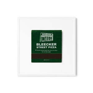 Bleecker Street Pizza Matchbook Print - NYC Pizza Wall Art - New York Matchbook Poster - Matchbox Print - Vintage Matchbook Print