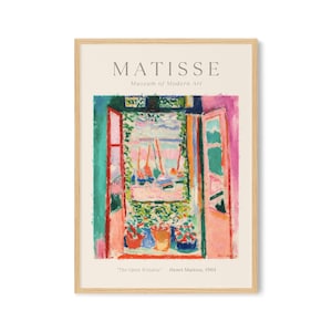 The Open Window Print - Henri Matisse Wall Art - Open Window Matisse Poster - Matisse Print - Exhibition Art Poster - Vintage Wall Art