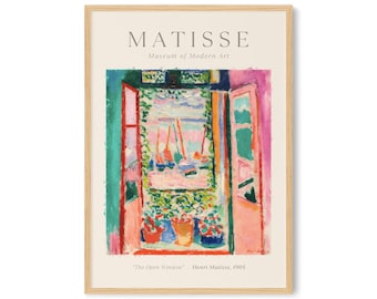 The Open Window Print - Henri Matisse Wall Art - Open Window Matisse Poster - Matisse Print - Exhibition Art Poster - Vintage Wall Art