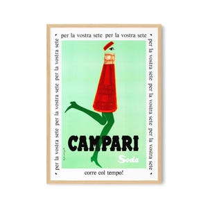 Stampa della pubblicità del Campari Soda del 1968 - Stampa della pubblicità del Campari Soda - Arte murale del Campari Soda, Poster del Campari Soda - Poster pubblicitario del Campari - Arte murale d'epoca