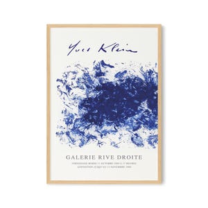 Yves Klein Blue Print - Yves Klein Print - Blaue Wandkunst - Yves Klein Blaues Poster - Abstrakte Blaue Kunst - Vintage Ausstellungswandkunst