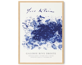 Yves Klein Blue Print - Yves Klein Print - Blue Wall Art - Yves Klein Blue Poster - Abstract Blue Art  - Vintage Exhibition Wall Art