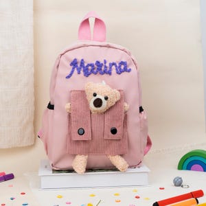 Sac à dos et sac à lunch personnalisés pour enfants, Sac à dos pour enfants personnalisé avec nom, Cadeau de rentrée scolaire, Cadeau de rentrée, Sac à dos pour tout-petit