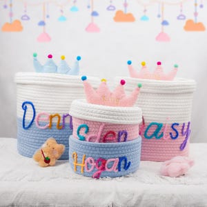 Personalized Baby Basket Gift, Baby Shower Gift Basket, Laundry basket, Newborn Gift, Toy Basket, Baby Name Gift, Home Storage, Nursery Gift