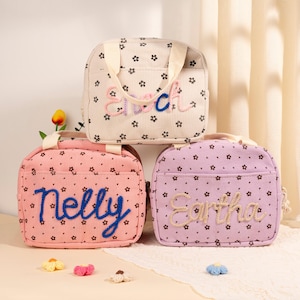 Custom Kid&#39;s Name Lunchbox Bag, First Day of School Gifts, Personalized School Backpack & Toddler Lunch Bag, Back to School Gift for Kids