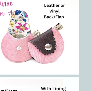 Mini Coin Purse Pattern / PDF with Sewing Instructions and Patterns / Make Your Own Coin Purse / Instant Download / DIY Coin Purse