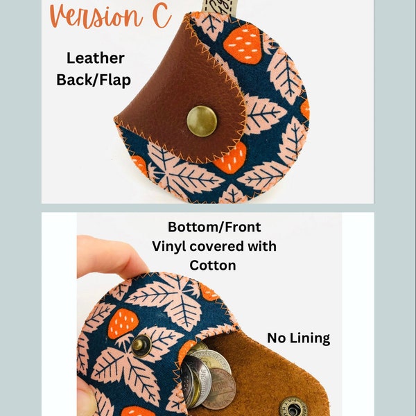 Mini Coin Purse Pattern / PDF with Sewing Instructions and Patterns / Make Your Own Coin Purse / Instant Download / DIY Coin Purse