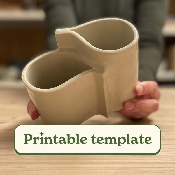 Organizer Pottery Template, Pencil Holder Pottery Template, Handbuilding Templates, Ceramic Slab Template, Printable Pottery Templates
