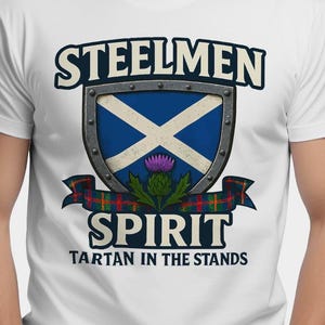 Camiseta de fútbol escocesa – Camiseta Steelmen Spirit – Diseño para aficionados de Escocia