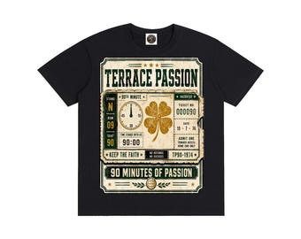 T-shirt Glasgow Hoops | T-shirt vert et blanc, cadeau idéal pour les supporters de football en tribune