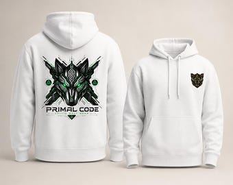 Sweat à capuche Celtic Wolf, Primal Code, polaire unisexe en mélange de coton