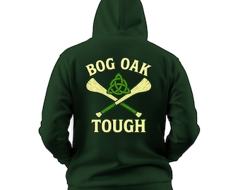 Irish Bog Oak Tough Hoodie, Celtic Knot Oars Sweatshirt, Irish Heritage Gift