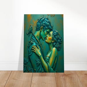 Couple Love Portrait Canvas Print - Stunning Wall Art for Couples - Perfect Gift