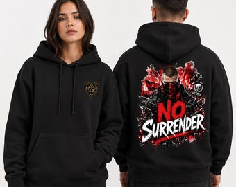 Sweat à capuche pour supporter de football, No Surrender Red Smoke, streetwear ultra football, unisexe en molleton de coton