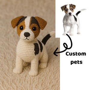 Personalized Pet Gift – Cute Custom Lookalike Crochet Puppy – Handmade Gift for Dog People – Pet Memorial Plush