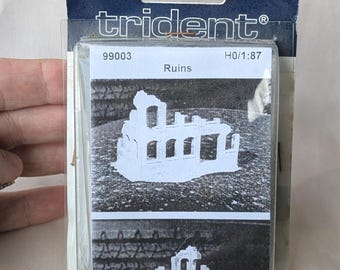 15mm Flames Of War German Soviet Mansion Ruins Objective Marker Model Trident Board Games Terrain Miniature WWII Military Action Figure Lot