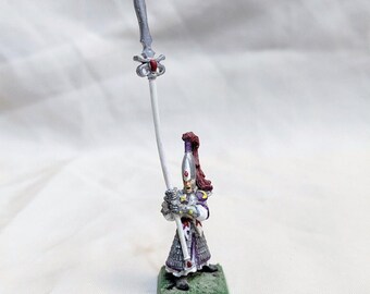 High Elf Standard Bearer Swordmaster of Hoeth Warhammer Fantasy Old World Elves Elven Miniature Mordheim Age of Sigmar Board Game Lot Metal
