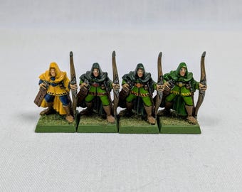 Wood Elf Archers Bowmen Warhammer Fantasy Old World Elves Elven Miniatures Army Lot Mordheim Age of Sigmar Board Game Games Workshop Plastic