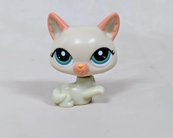 Authentic LPS Cat Rare Littlest Pet Shop McDonalds Toys Tan Animal Clubhouse Doll House Collectors Action Figures Made by Hasbro
