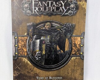 Warhammer Fantasy Roleplay Tome of Blessing Supplement PB Book Nook Book Shelf Miniature Mordheim Fantasy Old World Roleplaying Game