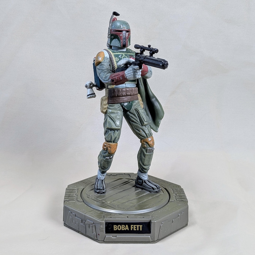 Star Wars Boba Fett Rotating Statue 1998 Mandalorian Fleet