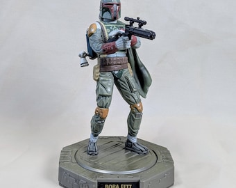 Star Wars Boba Fett Rotating Statue 1998 Mandalorian Fleet Miniatures Action Figure Disney Lucas Arts Power of the Force Miniature Jango