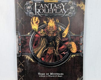 Warhammer Fantasy Roleplay Tome of Mysteries Supplement PB Book Nook Book Shelf Miniature Mordheim Old World Roleplaying Magic Game