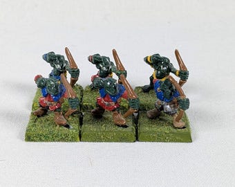 Goblin Orc Archers Warhammer Fantasy Old World Elves Elven Miniatures Army Lot Mordheim Age of Sigmar Board Game Games Workshop Plastic