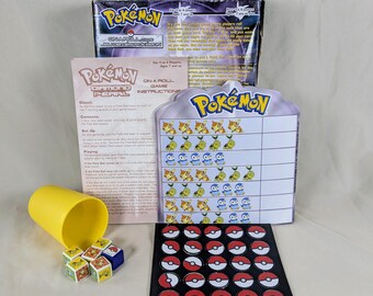 Pokemon Diamond & Pearl On a Roll Dice Board Game Almost Complete Game Board Set for Game Nights Apartment Book Shelf Display Decor Kid Card
