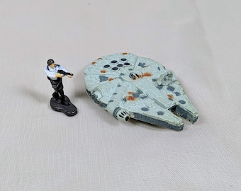 Micro Machines Han Solo & Millenium Falcon Special Collectors Star Wars Space Action Fleet Miniatures Action Figure Hot Wheel Galoob 1996