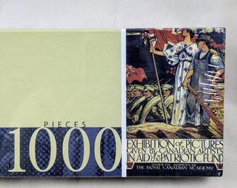 World War I Patriotic War Bond Jigsaw Puzzle 1000 PC Canadian War Museum Sealed Military Strategy Canada Army Game Night Shelf Decor
