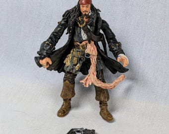 Captain Jack Sparrow 3.75" Pirates of the Caribbean Disney Zizzle Table Top Disneyland Disney World Character Parts Lot 2000s Action Figure