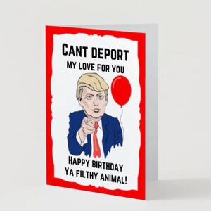 Cartão de aniversário de Donald Trump/Cartão de aniversário engraçado/Cartão de aniversário para namorado/Cartão de aniversário para pai/Cartão engraçado para mãe/Cartão engraçado para irmão