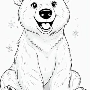 Eisbär, Malseite zum Ausdrucken