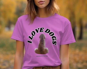 I Love Dogs Apparel, Dog Lover T-Shirts, Funny Sweatshirts, Cute Puppy Hoodies, Long Sleeve Tee for Dog Owners, Unique Dog Design