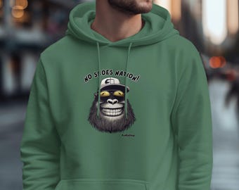 Camiseta divertida de Bigfoot, camiseta de No Shoes Nation, camiseta gráfica genial de Sasquatch, regalo único para amantes de Bigfoot, camiseta divertida para hombres y mujeres
