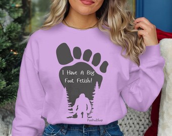 Zabawna koszulka Bigfoot I Have A Bigfoot Fetish, prezent dla miłośnika Sasquatcha, zabawna koszulka Bigfoot, koszulka Cryptozoology, bluza fana Bigfoot