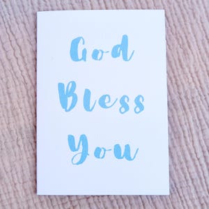 Christliche Grußkarte "God Bless You" - Ermutigungskarte, glaubensbasierter Segen, Inspirationskarte für Freunde und Familie