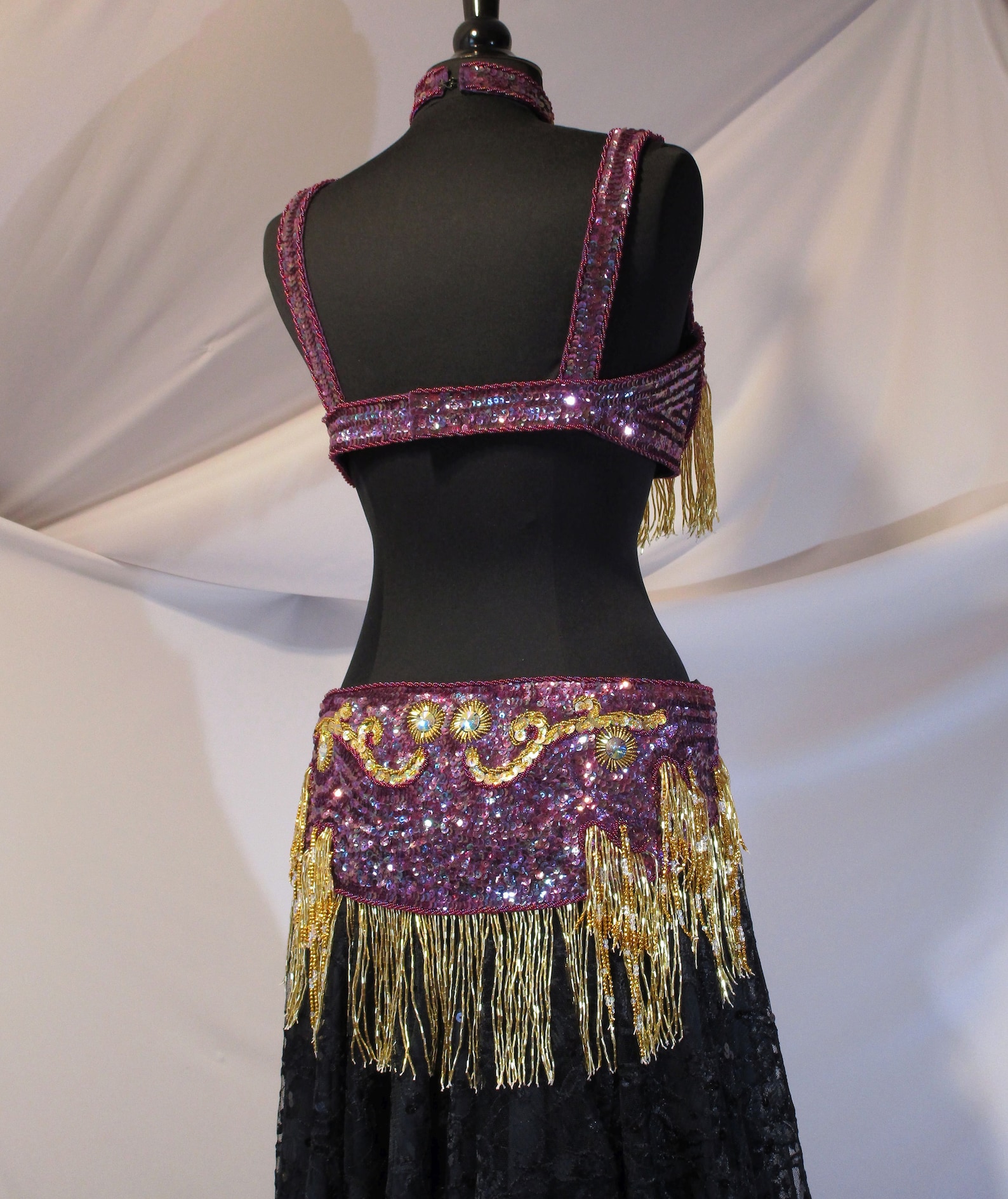 beaded-belly-dance-costume-sequin-bedlah-lace-belly-dance-etsy