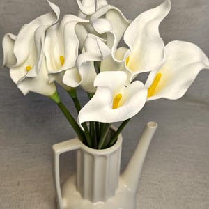 10 Calla Lily Bouquet | White | Artificial | Foam Flower | Wedding | Home Decor | UK